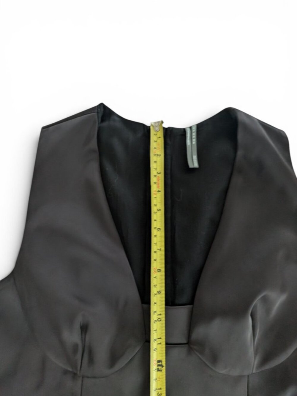 Anthropologie Satin Bodycon Mini Dress Size 12 Deep Brown NWT - Picture 9 of 10